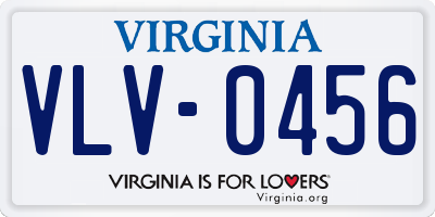 VA license plate VLV0456