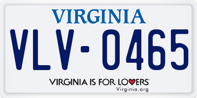 VA license plate VLV0465