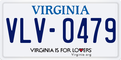 VA license plate VLV0479
