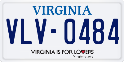 VA license plate VLV0484