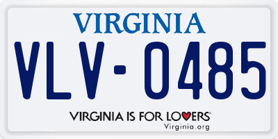 VA license plate VLV0485