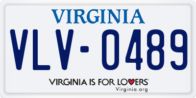 VA license plate VLV0489