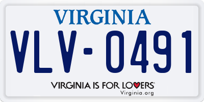 VA license plate VLV0491