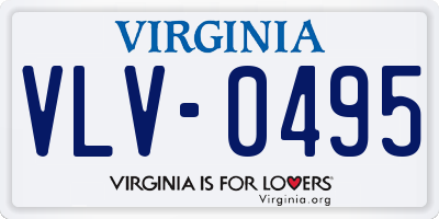 VA license plate VLV0495