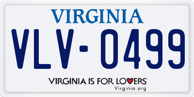 VA license plate VLV0499
