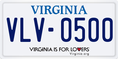 VA license plate VLV0500