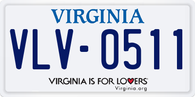 VA license plate VLV0511