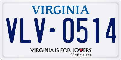 VA license plate VLV0514