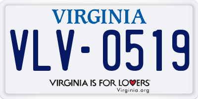 VA license plate VLV0519