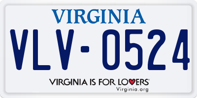 VA license plate VLV0524