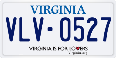 VA license plate VLV0527