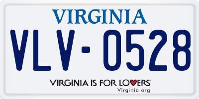 VA license plate VLV0528