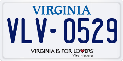 VA license plate VLV0529