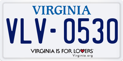 VA license plate VLV0530