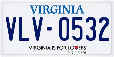 VA license plate VLV0532