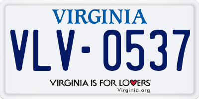 VA license plate VLV0537