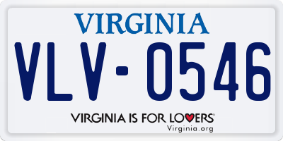 VA license plate VLV0546