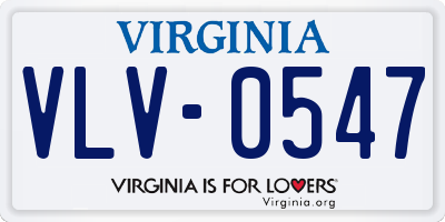 VA license plate VLV0547