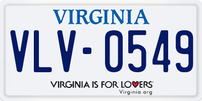 VA license plate VLV0549