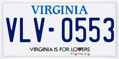 VA license plate VLV0553