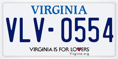VA license plate VLV0554