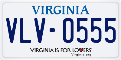 VA license plate VLV0555