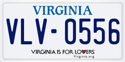 VA license plate VLV0556