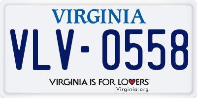 VA license plate VLV0558