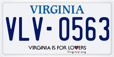 VA license plate VLV0563
