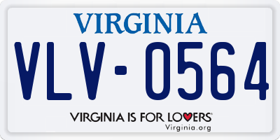 VA license plate VLV0564