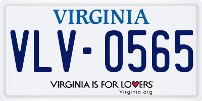 VA license plate VLV0565
