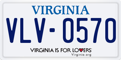 VA license plate VLV0570