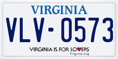 VA license plate VLV0573