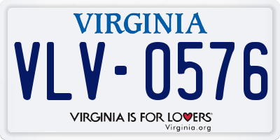 VA license plate VLV0576