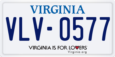 VA license plate VLV0577