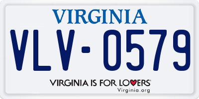 VA license plate VLV0579