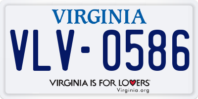 VA license plate VLV0586