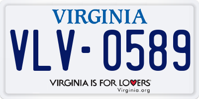 VA license plate VLV0589