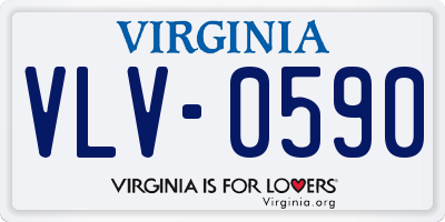 VA license plate VLV0590