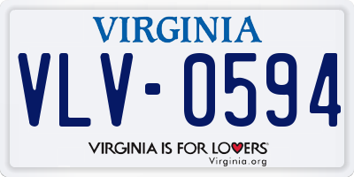 VA license plate VLV0594