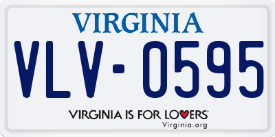 VA license plate VLV0595