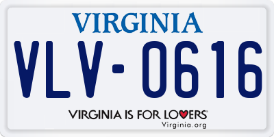 VA license plate VLV0616
