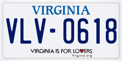 VA license plate VLV0618