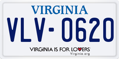 VA license plate VLV0620