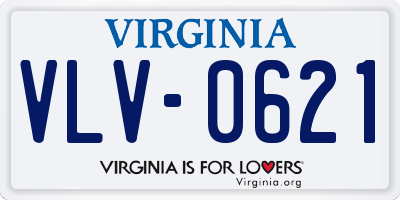 VA license plate VLV0621