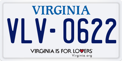 VA license plate VLV0622