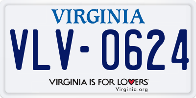 VA license plate VLV0624