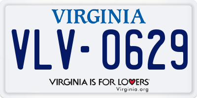 VA license plate VLV0629
