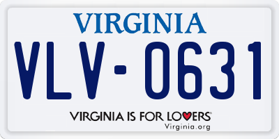 VA license plate VLV0631