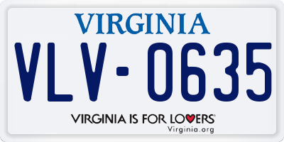 VA license plate VLV0635